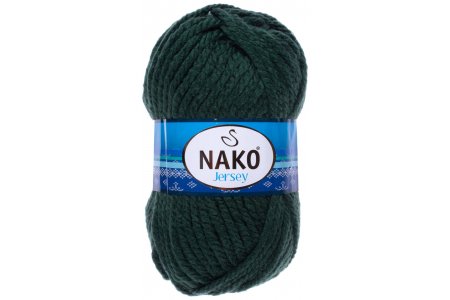 Пряжа Nako Jersey изумруд (3601), 85%акрил/15%шерсть, 74м, 100г