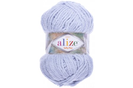 Пряжа Alize Softy plus светло-серый (500), 100%микрополиэстер, 120м, 100г