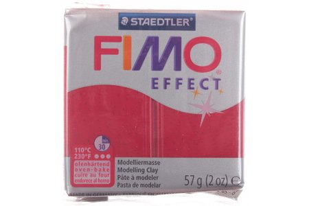 Полимерная глина FIMO Effect, красный с блестками (202), 57г