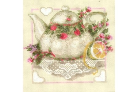 Набор для вышивания крестом Риолис Чай с лимоном, 20*20см