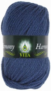 Пряжа Vita Harmony джинсовый (6327), 55%акрил/45%шерсть, 110м, 100г