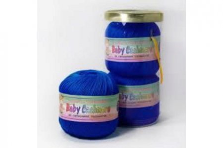 Пряжа Color City Беби Кашемир королевский синий (217), 60%искусственный шёлк/30%микрофибра/10%кашемир, 380м, 125г
