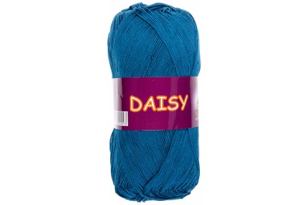 Пряжа Vita cotton Daisy темная голубая бирюза (4429), 100%мерсеризованный хлопок, 295м, 50г