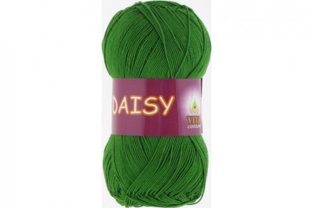 Пряжа Vita cotton Daisy зеленый (4408), 100%мерсеризованный хлопок, 295м, 50г