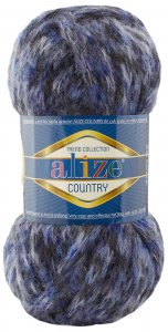 Пряжа Alize Country джинсовый меланж (6362), 20%шерсть/55%акрил/25%полиамид, 34м, 100г