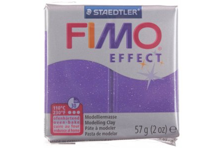Полимерная глина FIMO Effect, пурпурный с блестками (602), 57г