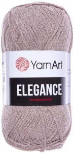 Пряжа YarnArt Elegance бежевый (121), 88%хлопок/12%металлик, 130м, 50г
