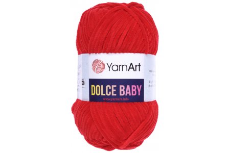 Пряжа YarnArt Dolce Baby красный (748), 100%микрополиэстер, 85м, 50г