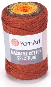 Пряжа YarnArt Macrame cotton spectrum терракот-кофе-желтый-оранжевый (1303), 85%хлопок/15%полиэстер, 225м, 250г