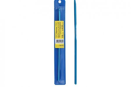 Крючок для вязания GAMMA металлический, синий, d4мм, 15см