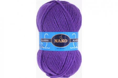 Пряжа Nako Alaska фиолетовый (7112), 60%акрил/25%шерсть/15%верблюжья шерсть, 204м, 100г