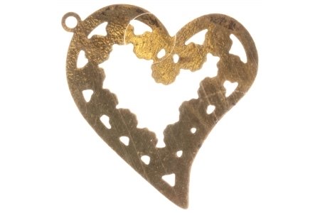 Подвеска филигранная ZLATKA Сердце, под античную бронзу, 2.5x2.3 см