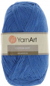 Пряжа YarnArt Cotton soft джинс (17), 55%хлопок/45%полиакрил, 600м, 100г