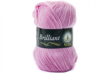 Пряжа Vita Brilliant розовый (4956), 55%акрил/45%шерсть, 380м, 100г