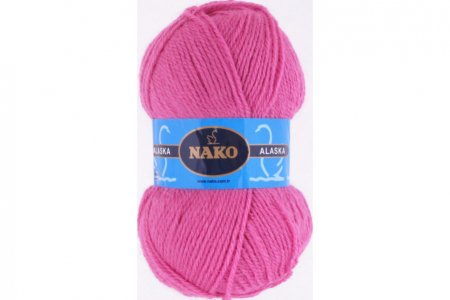 Пряжа Nako Alaska ярко-розовый (7107), 60%акрил/25%шерсть/15%верблюжья шерсть, 204м, 100г