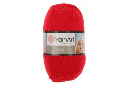 Пряжа Yarnart Baby красный (156), 100%акрил, 150м, 50г