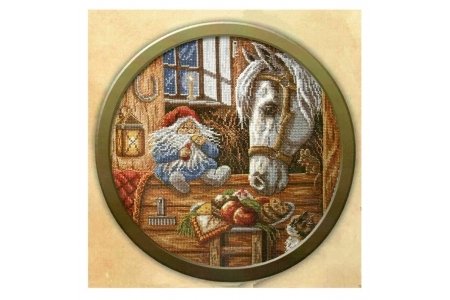 Набор для вышивания крестом Panna Домовой-покровитель домашних животных, 24*24см