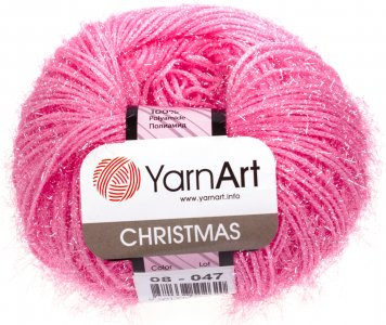 Пряжа Yarnart Christmas розовый (08), 100%полиамид, 142м, 50г