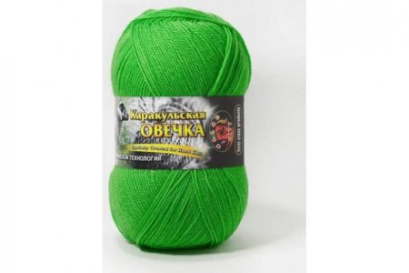 Пряжа Color City Каракульская овечка ярко-зеленый (2450), 60%шерсть ягненка/40%искусственный кашемир, 480м, 100г