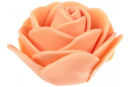 Цветок из фоамирана Роза, оранжевый, 2см