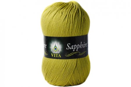 Пряжа Vita Sapphire молодая зелень (1529), 55%акрил/45%шерсть ластер, 250м, 100г