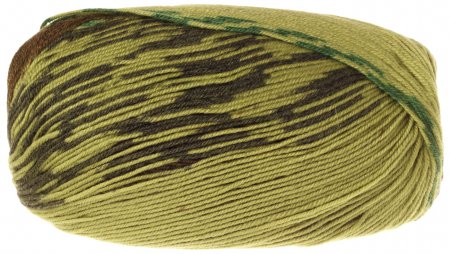 Пряжа Color City Kangaroo wool Crazy color зеленый-хаки (6603), 95%шерсть мериноса/5%шерсть кенгуру, 300м, 100г