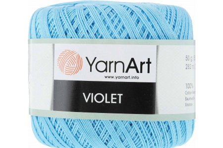 Пряжа YarnArt Violet светло-бирюзовый (5353), 100%мерсеризованный хлопок, 282м, 50г