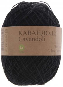 Пряжа Прочее Кавандоли черный(02), 100%джут, 180м, 100г