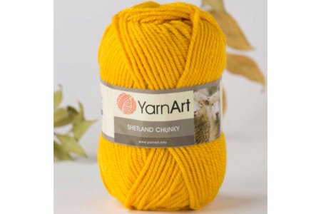 Пряжа Yarnart Shetland Chunky желтый (606), 50%шерсть/50%акрил, 150м, 100г