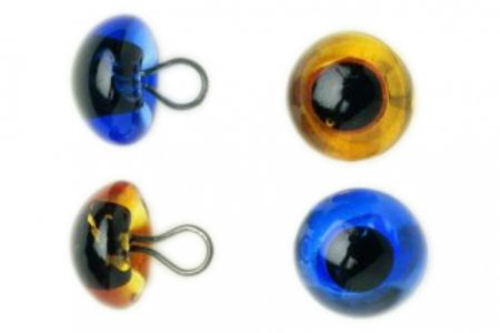 Глаза для пришивания на ножке для животных GLOREX голубой, 8мм, 1пара