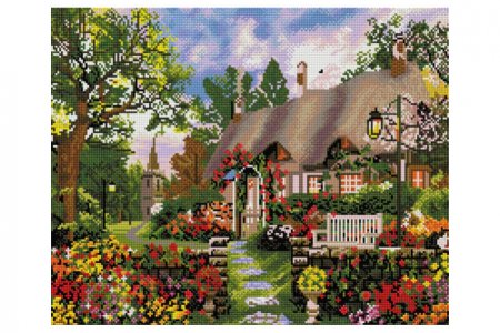 Мозаичная картина стразами БЕЛОСНЕЖКА Любимый дом, 40*50см