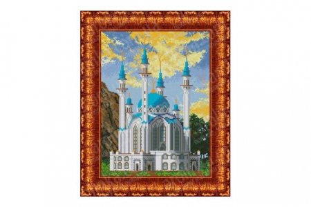 Ткань с рисунком для вышивки бисером КАРОЛИНКА Мечеть, 27*36см