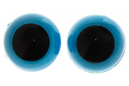 Глаза пластиковые для пришивания HobbyBe на петле, светло-голубой, d9мм, 1пара
