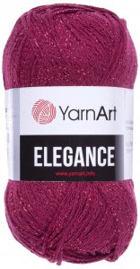 Пряжа YarnArt Elegance бордо (123), 88%хлопок/12%металлик, 130м, 50г