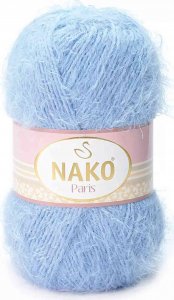 Пряжа Nako Paris голубой (4129), 40%премиум акрил/60%полиамид, 245м, 100г