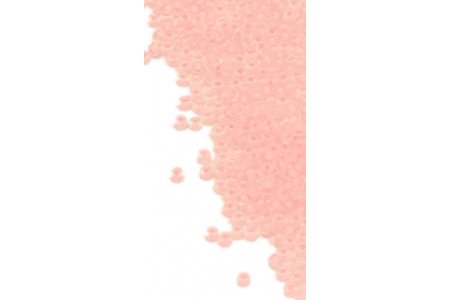 Бисер чешский круглый PRECIOSA 8/0 прозрачный/с цветной серединкой фосфоресцентный розовый (68173), 50г