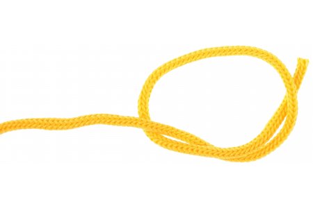 Шнур вязаный, желтый, 6мм, 1м