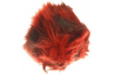 Помпон меховой NAZAR красно-коричневый (36), 95%микроакрил/5%полиэстер, d9см