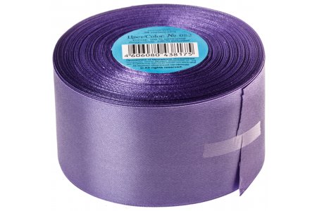 Лента атласная GAMMA 50мм, 082, фиолетовый, 1м