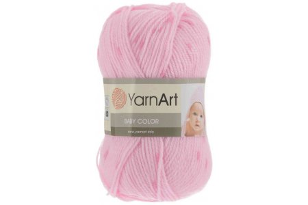 Пряжа Yarnart Baby Color розовый-розовая крапинка (266), 100%акрил, 150м, 50г