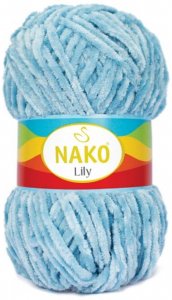 Пряжа Nako Lily светло-голубой (2870), 100%полиэстер, 180м, 100г