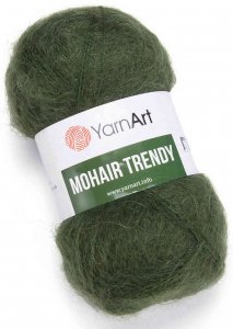 Пряжа Yarnart Mohair Trendy тёмно-зеленый (111), 50%мохер/50%акрил, 220м, 100г