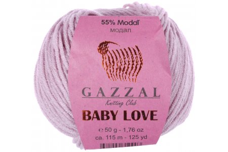 Пряжа Gazzal Baby Love пыльная роза (1625), 55%модал/45%акрил, 115м, 50г