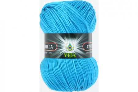 Пряжа Vita Camilla голубая бирюза (4607), 100%акрил, 300м, 100г