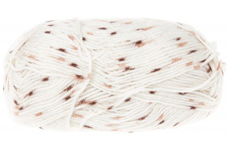 Пряжа Yarnart Baby Color белый-коричнево-бежевая крапинка (269), 100%акрил, 150м, 50г