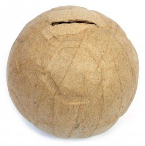 Копилка, футбольный мяч, из папье-маше, диаметр 9,5см