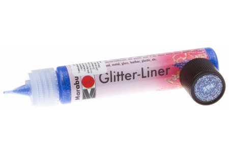 Контур универсальный Marabu Glitter, блестки сапфир (594), 25мл