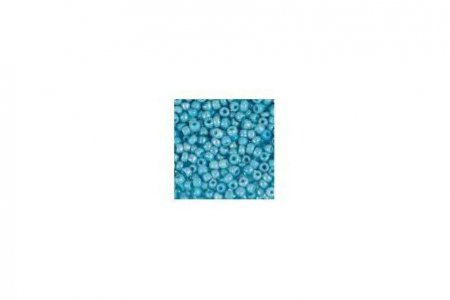 Бисер китайский круглый Ideal 10/0 непрозрачный/радужный голубой (403), 50г