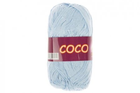Пряжа Vita cotton Coco светло-голубой (4323), 100%мерсеризованный хлопок, 240м, 50г