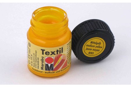 Краска для светлой ткани MARABU Textil желтый (021), 15мл